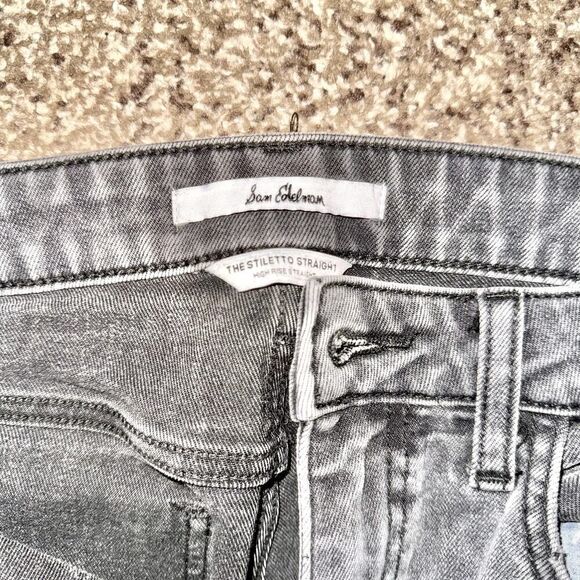Sam Edelman Women's The Stiletto Straight High Rise Straight Jeans Black 29 - Picture 2 of 12